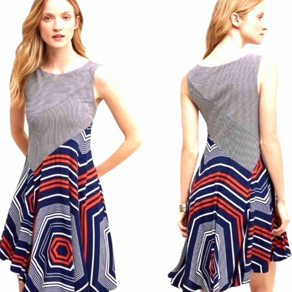 Maeve Anthropologie Geometric Dress